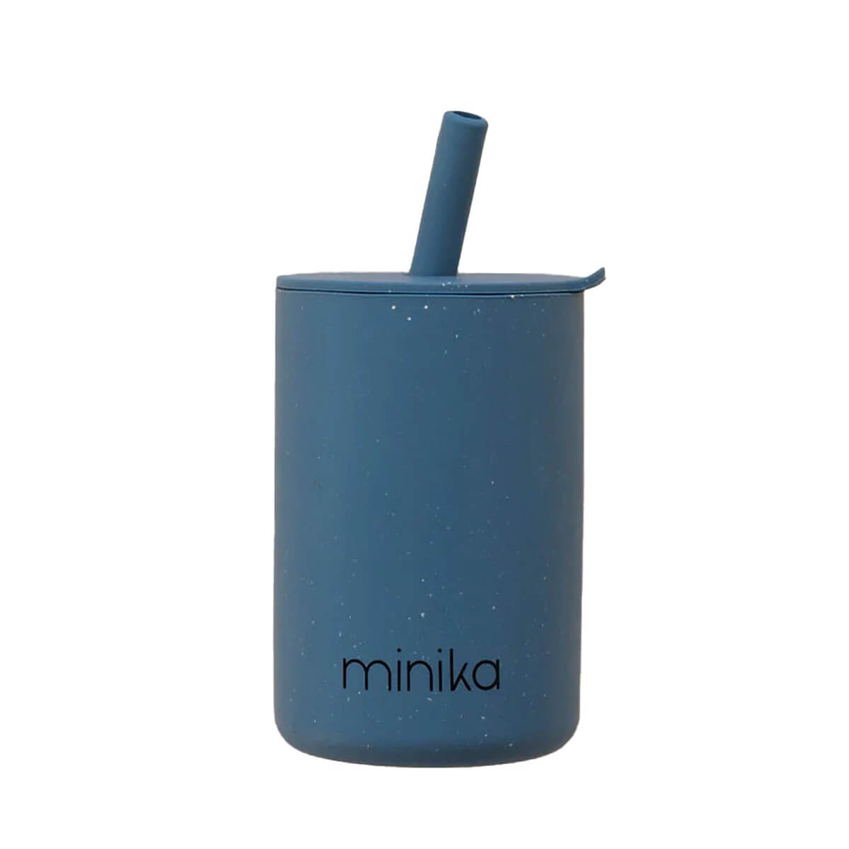 Verre avec paille et couvercle - Indigo-Minika-Boutique LeoLudo