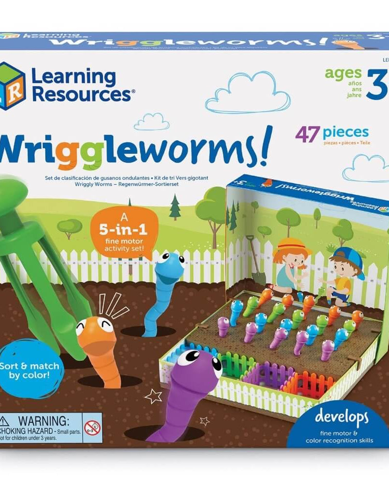 Wriggleworms! Jeu de motricité – Les vers dans le jardin - Jeux de motricité fine - Boutique LeoLudo - Learning Resources