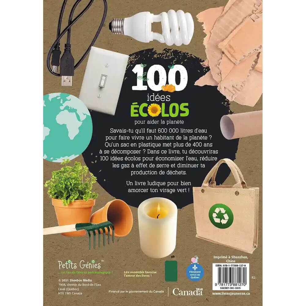 100 idées écolos pour aider la planète - Livres - Boutique LeoLudo - Petits Génies