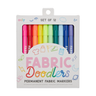 Marqueurs permanents Fabric Doodlers (lot de 12)-OOLY-Boutique LeoLudo