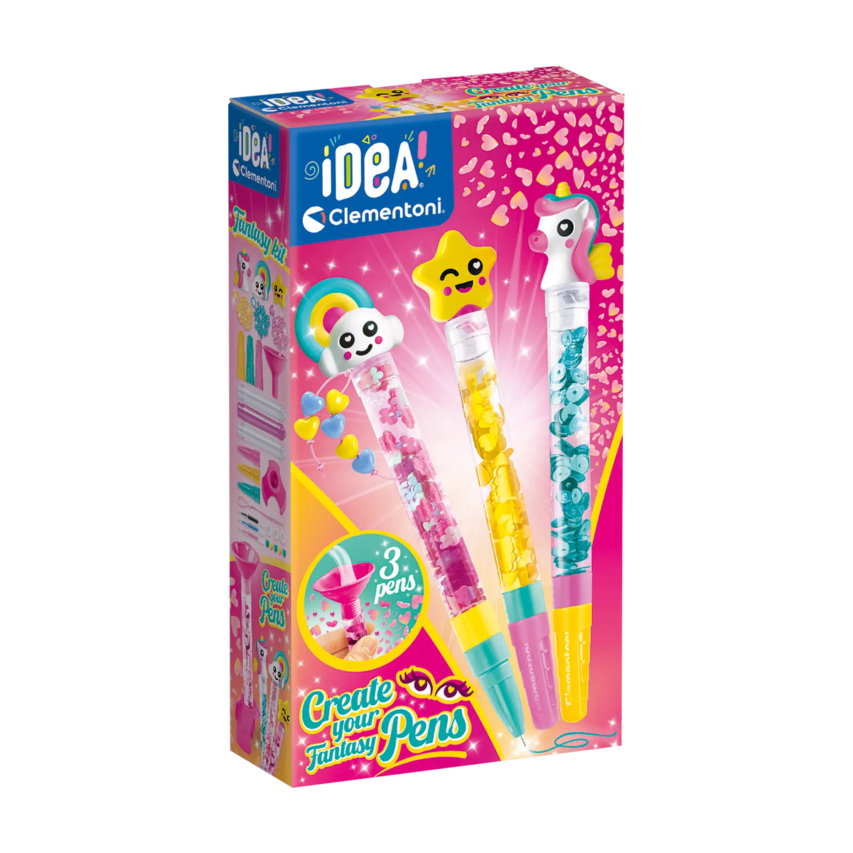 Idea - Crée tes stylos Fantaisie - Clementoni - Boutique LeoLudo
