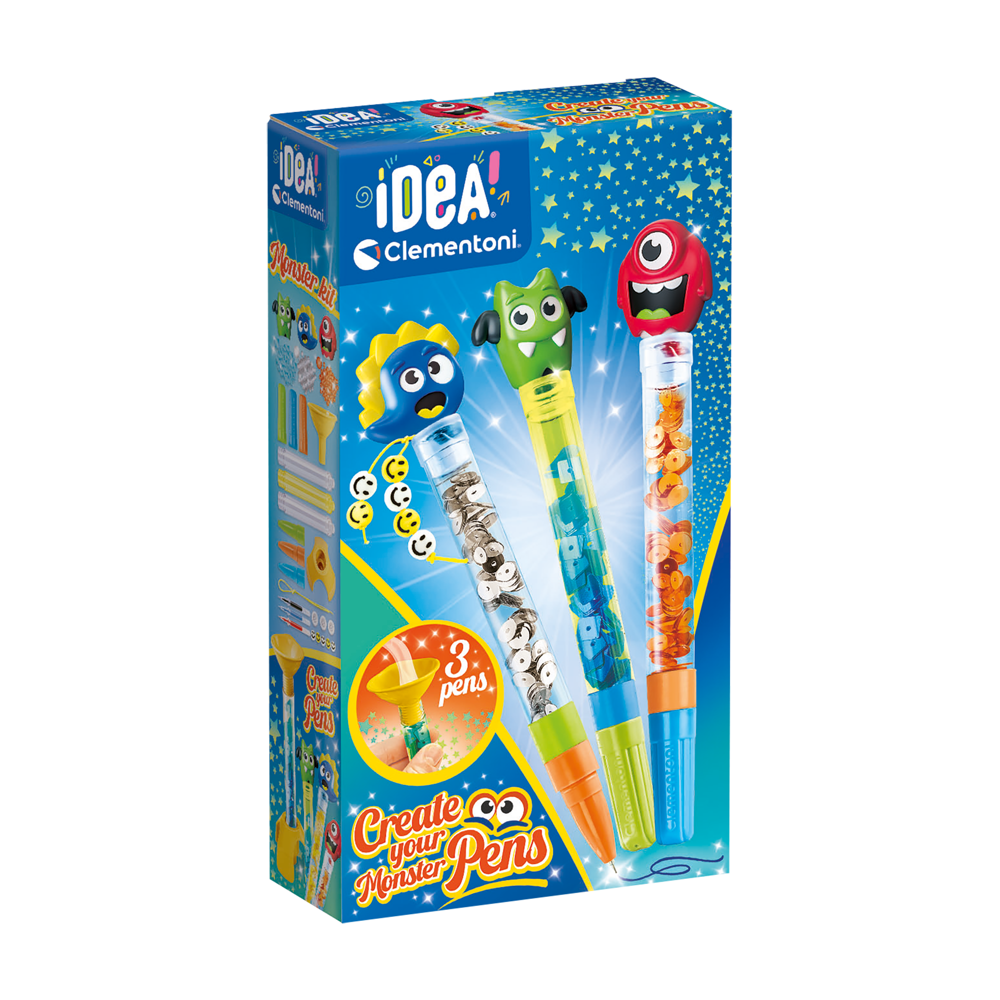 Idea - Crée tes stylos Monstres - Clementoni - Boutique LeoLudo