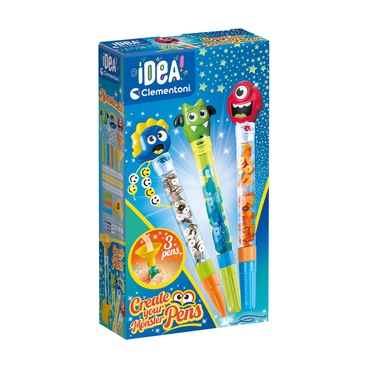 Idea - Crée tes stylos Monstres - Clementoni - Boutique LeoLudo