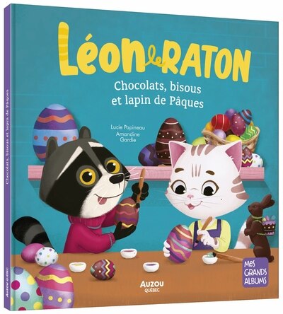 Léon le raton: Chocolats, bisous et lapin de Pâques-Auzou-Boutique LeoLudo