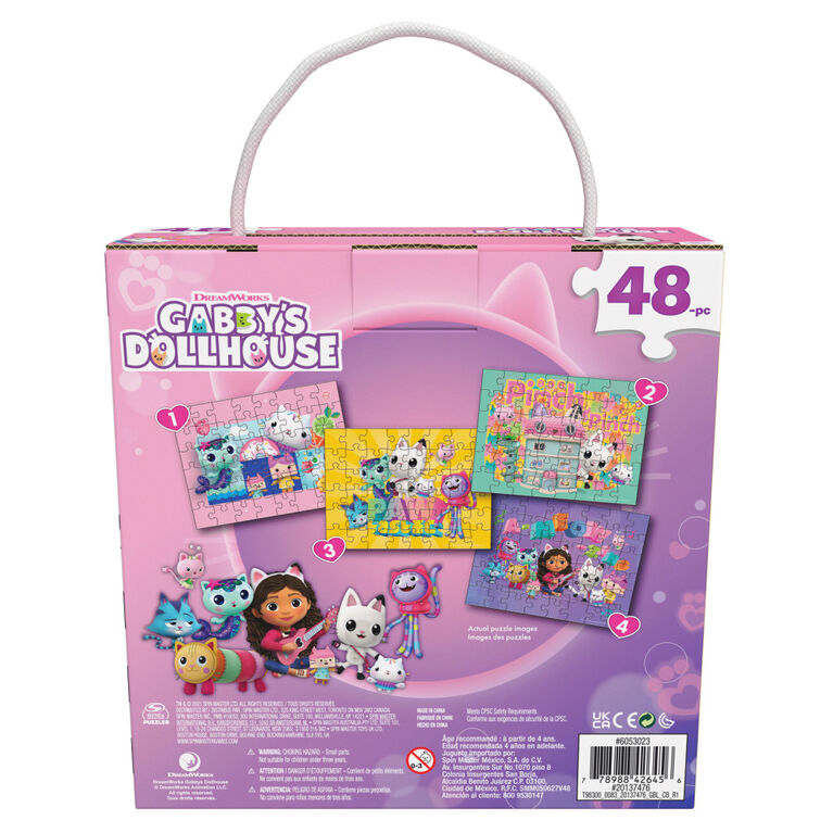 Coffret de 4 puzzles Gabby's Dollhouse (48 pcs)-Spinmaster-Boutique LeoLudo