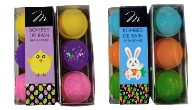 3 mini bombes de bain - Pâques - Pour le bain - Boutique LeoLudo - Margot