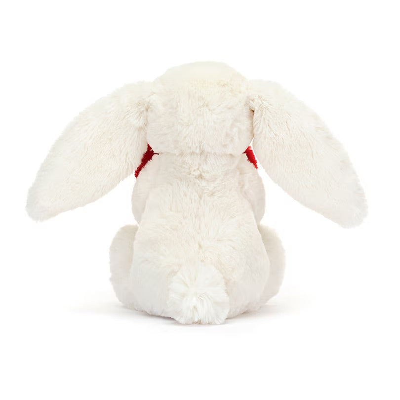 Peluche Bashful Bunny - Coeur d'amour rouge (petit)-Jellycat-Boutique LeoLudo