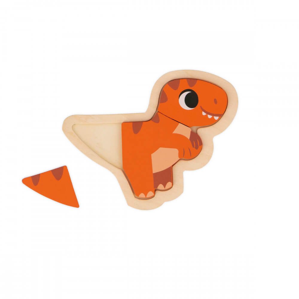 4 puzzles d'éveil évolutifs Dino (2 à 5 pcs.) - Casse - têtes - Boutique LeoLudo - Janod