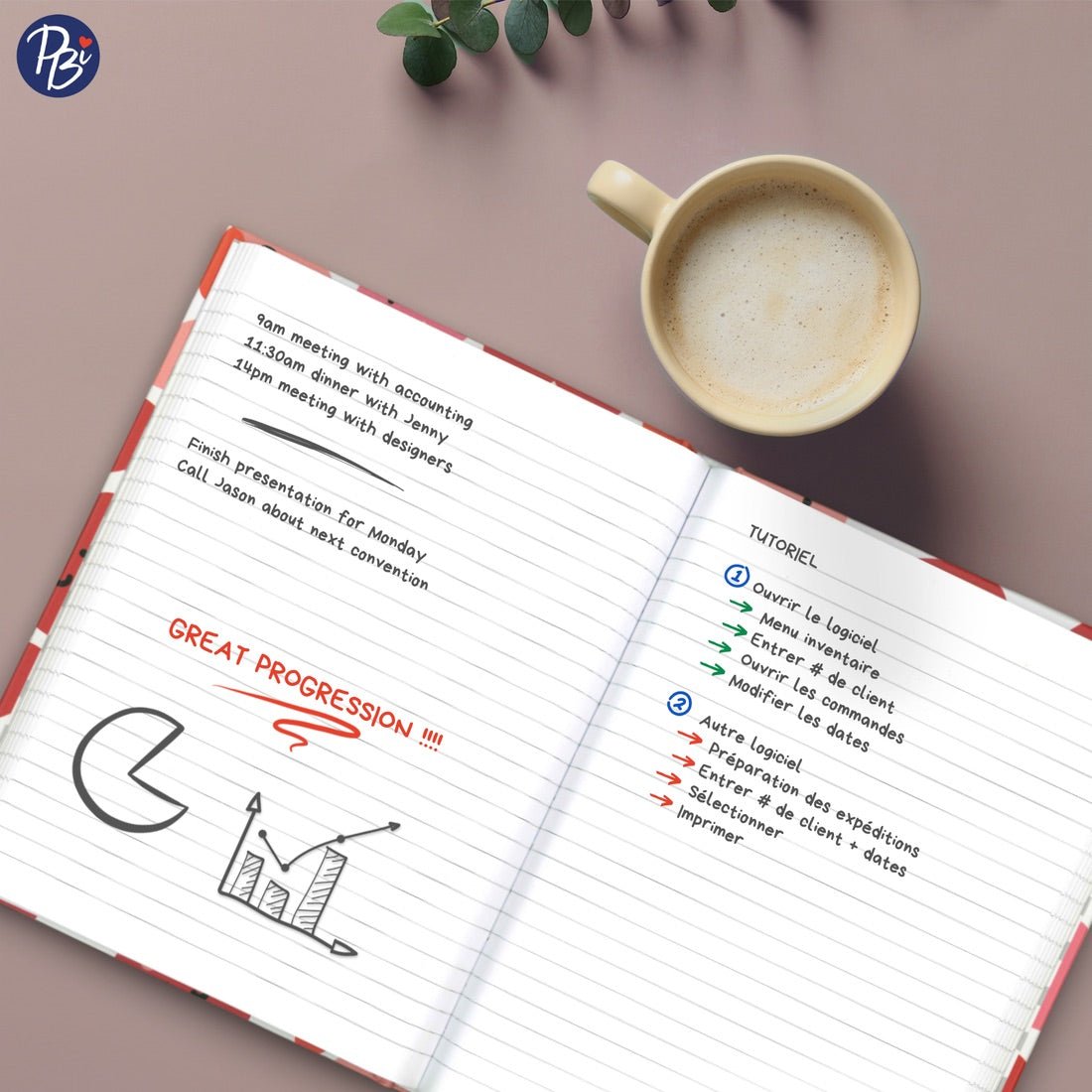 Cahier de notes - Coeurs sourires -Art & bricolage- Boutique LeoLudo -PBI