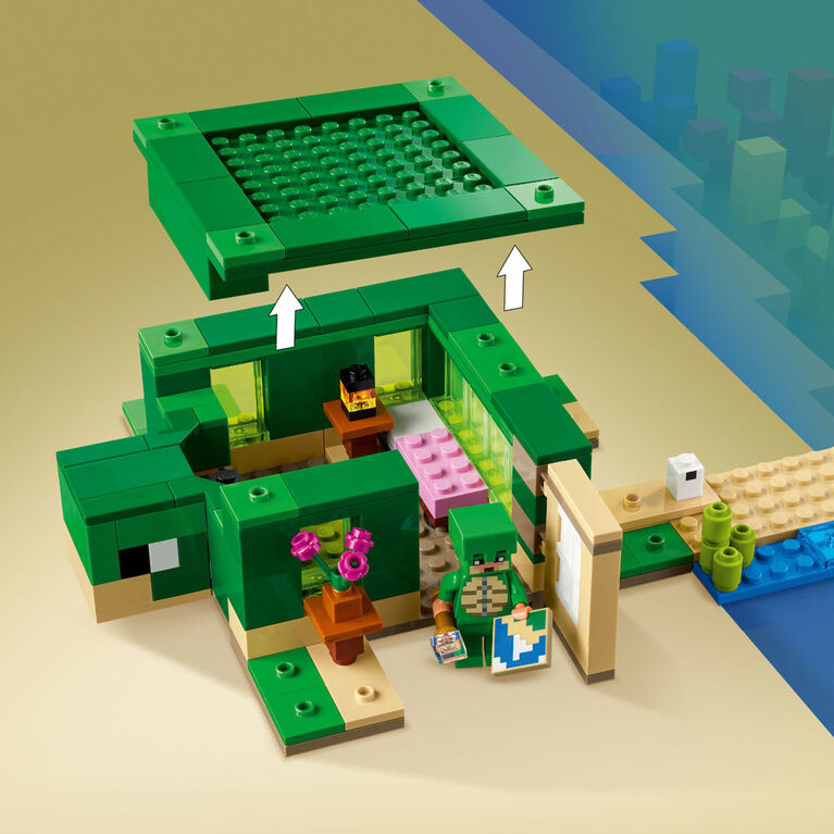 LEGO Minecraft - La maison de plage Tortue (234 pcs)-LEGO-Boutique LeoLudo