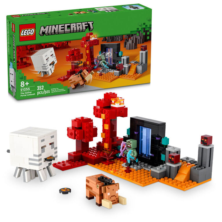 LEGO Minecraft - L'embuscade au portail du Nether (352 pcs)-LEGO-Boutique LeoLudo