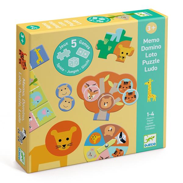 5 jeux - Animaux sauvages - Jeux éducatifs - Boutique LeoLudo - Djeco