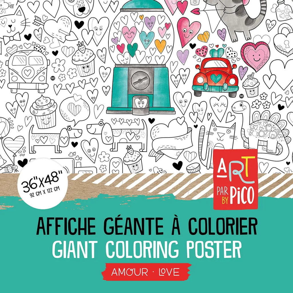 Coloriage géant - Amour-PiCO-Boutique LeoLudo