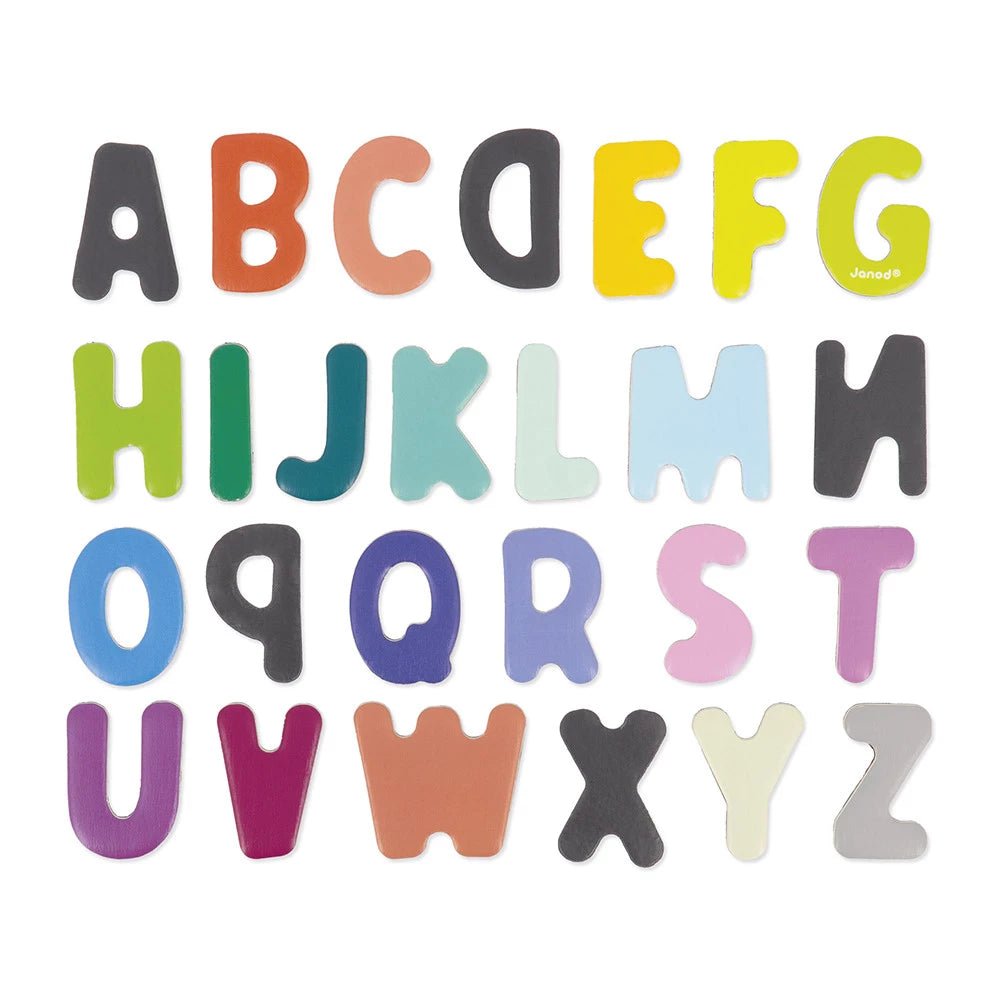 52 lettres magnétiques (bois) - Jeux éducatifs - Boutique LeoLudo - Janod