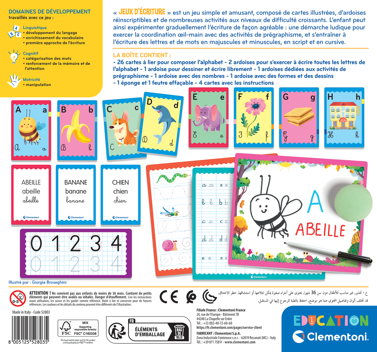 Jeux d'écriture - Clementoni - Boutique LeoLudo