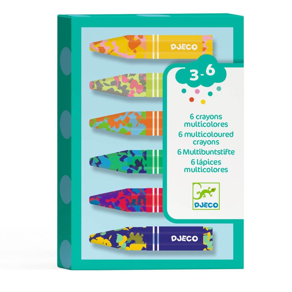 6 crayons de cire multicolores - Art & bricolage - Boutique LeoLudo - Djeco
