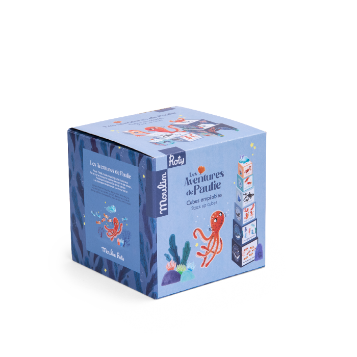 Cubes gigognes empilables Aventures de Paulie-Moulin Roty-Boutique LeoLudo