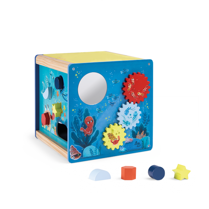 Cube d'activités en bois Aventures de Paulie-Moulin Roty-Boutique LeoLudo