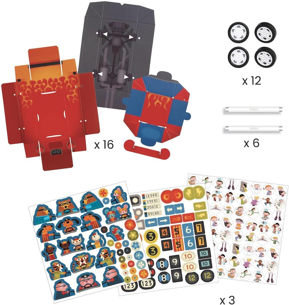Voitures de course DIY - Grand Prix Art & bricolage- Boutique LeoLudo
