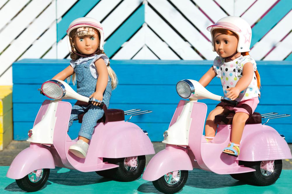Véhicule pour poupée - Scooter rose Ride in Style (18") - Accessoires poupée - Our Generation - Boutique LeoLudo