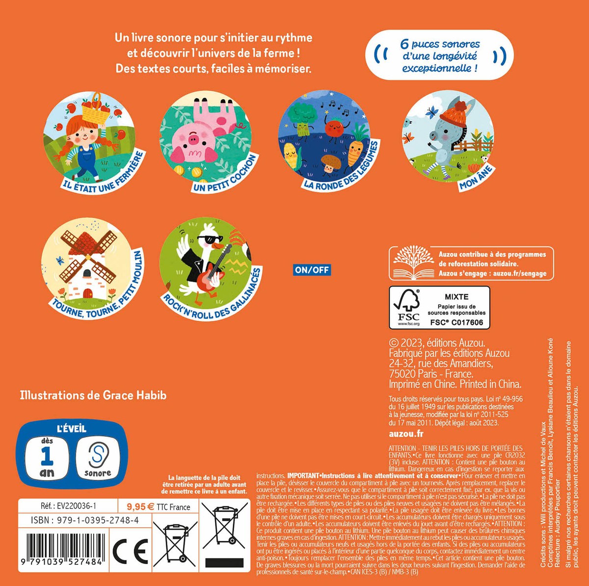 Mes comptines de la ferme-Auzou-Boutique LeoLudo