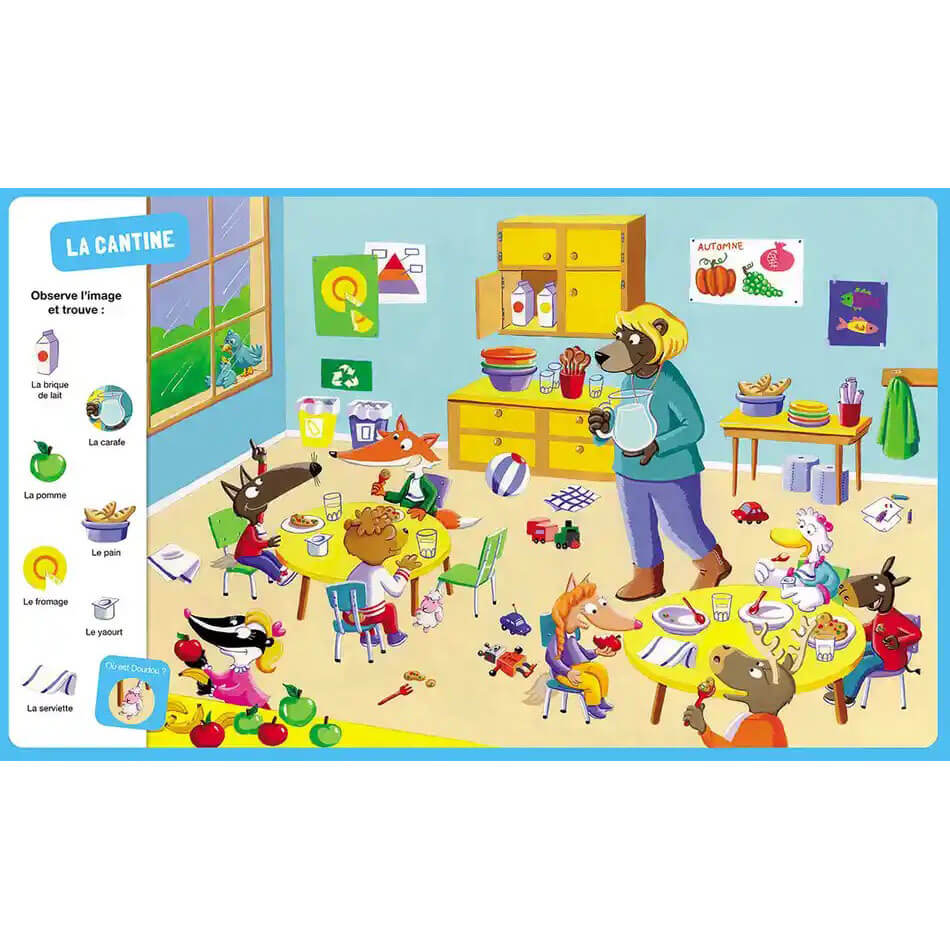 Cherche et trouve P'tit Loup - Vive l'école!-Auzou-Boutique LeoLudo