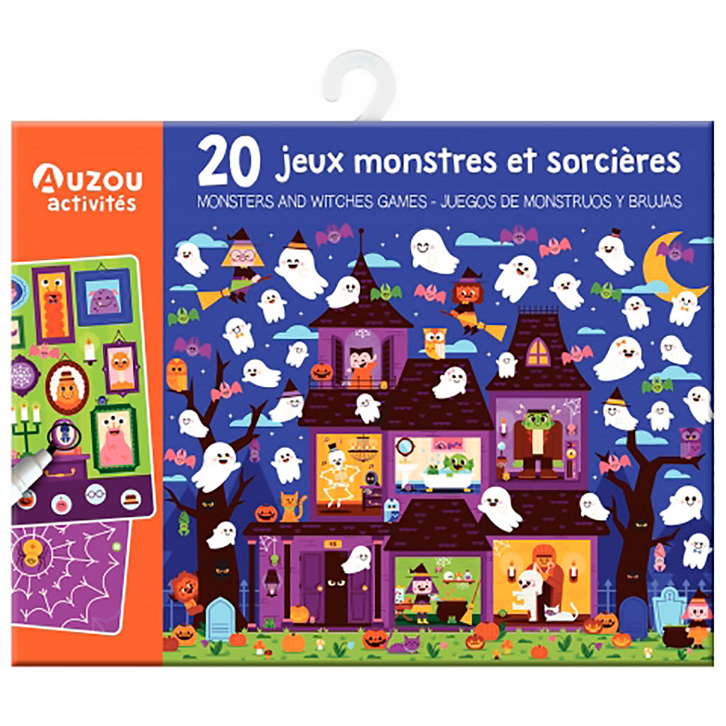 Pochette 20 jeux de monstres et sorcières-Auzou-Boutique LeoLudo