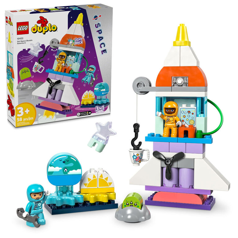 Aventure en navette spatiale 3-en-1 DUPLO (58 pcs)-LEGO-Boutique LeoLudo