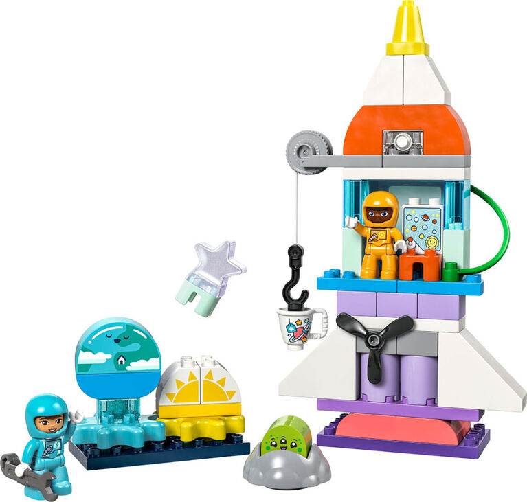 Aventure en navette spatiale 3-en-1 DUPLO (58 pcs)-LEGO-Boutique LeoLudo