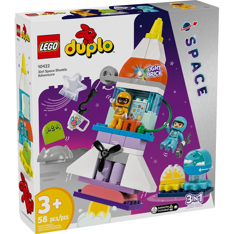 Aventure en navette spatiale 3-en-1 DUPLO (58 pcs)-LEGO-Boutique LeoLudo
