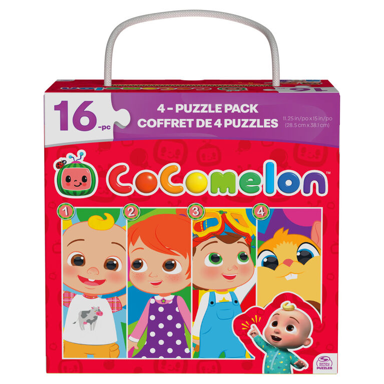 Coffret de 4 puzzles CoComelon (16 pcs)-Spinmaster-Boutique LeoLudo