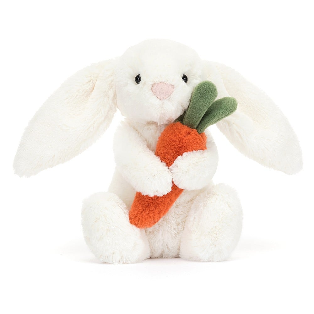 Lapin Bashful avec sa carotte (petit)-Jellycat-Boutique LeoLudo
