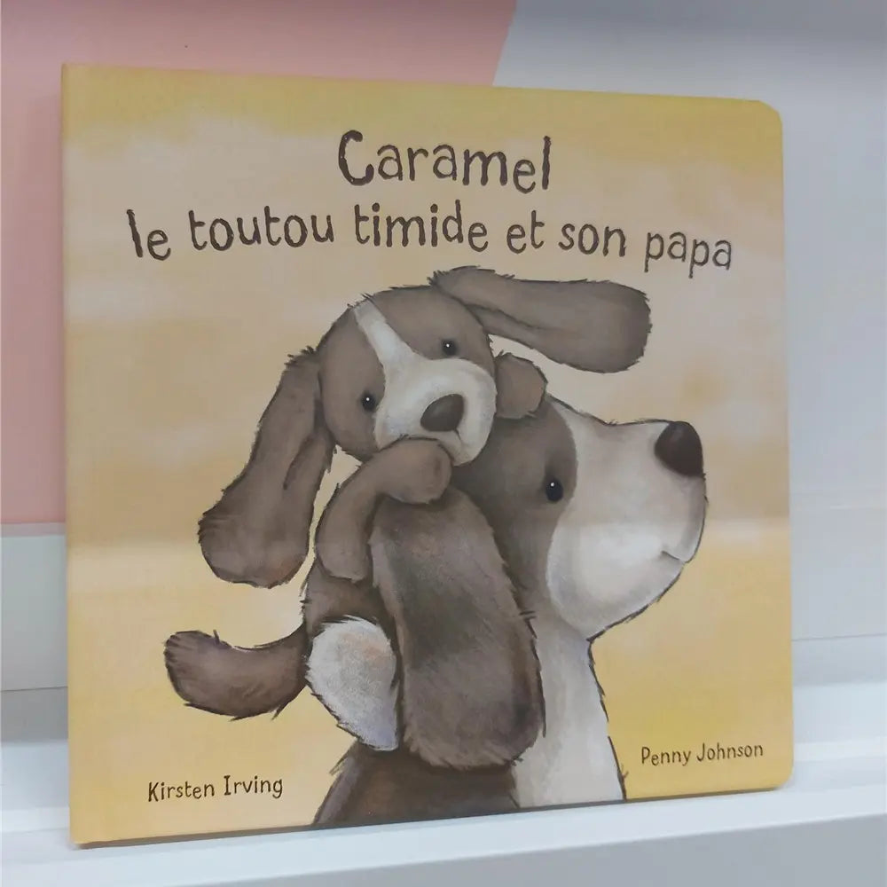 Livre d'éveil - Caramel le toutou timide et son papa (FR)-Jellycat-Boutique LeoLudo