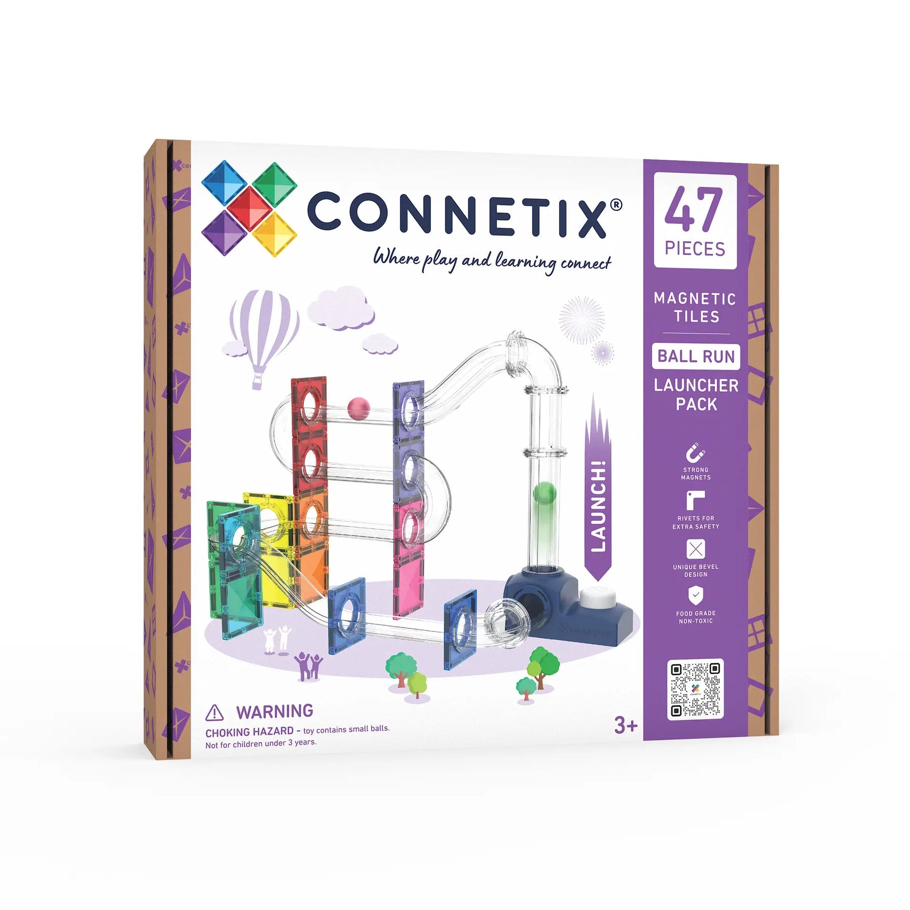 Connetix Ball Run Launcher Pack 47pc - vue 1