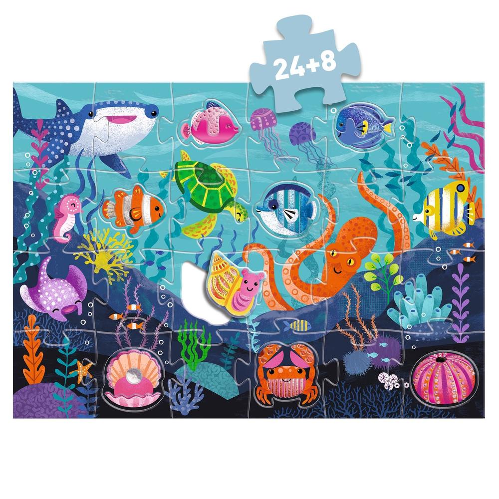 Puzzle géant Tactilo Mer (32 pcs) -Casse-têtes- Boutique LeoLudo -