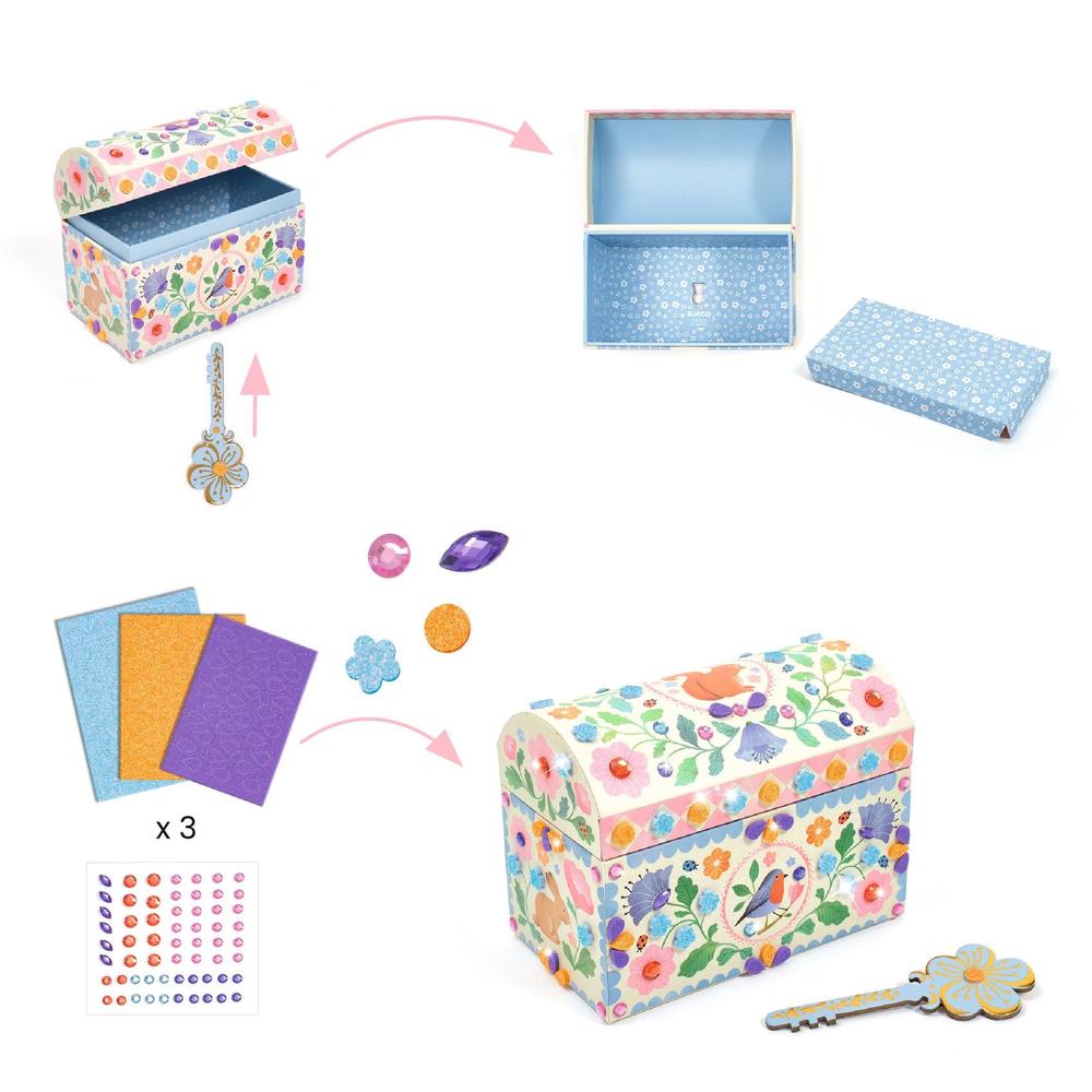 Coffre à décorer DIY - Précieux trésors Art & bricolage- Boutique LeoLudo