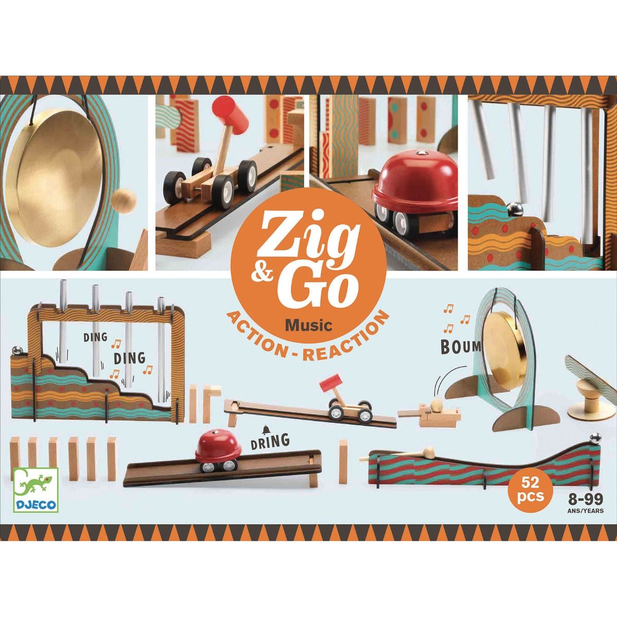 Zig & go - Music, 52 pcs. Ensemble musical pour enfants Jeux de construction- Boutique LeoLudo