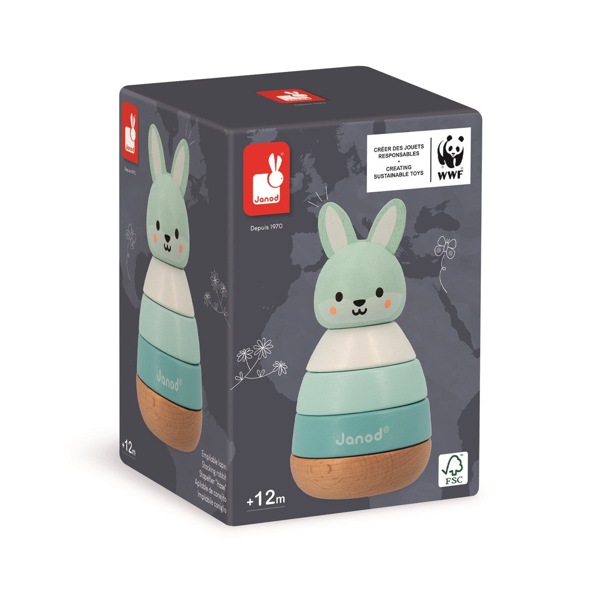 Lapin empilable-Janod-Boutique LeoLudo