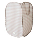 Panier à linge pop-up en tissu recyclé - Vichy beige - 3 Sprouts - Boutique LeoLudo