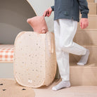Panier à linge pop-up en tissu recyclé - Terrazzo beige - 3 Sprouts - Boutique LeoLudo