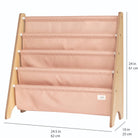 Bibliothèque pour enfant en tissu recyclé - dimensions - 3 Sprouts - Boutique LeoLudo