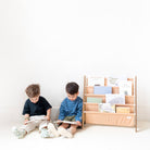 Bibliothèque pour enfant en tissu recyclé - Argile - 3 Sprouts - Boutique LeoLudo