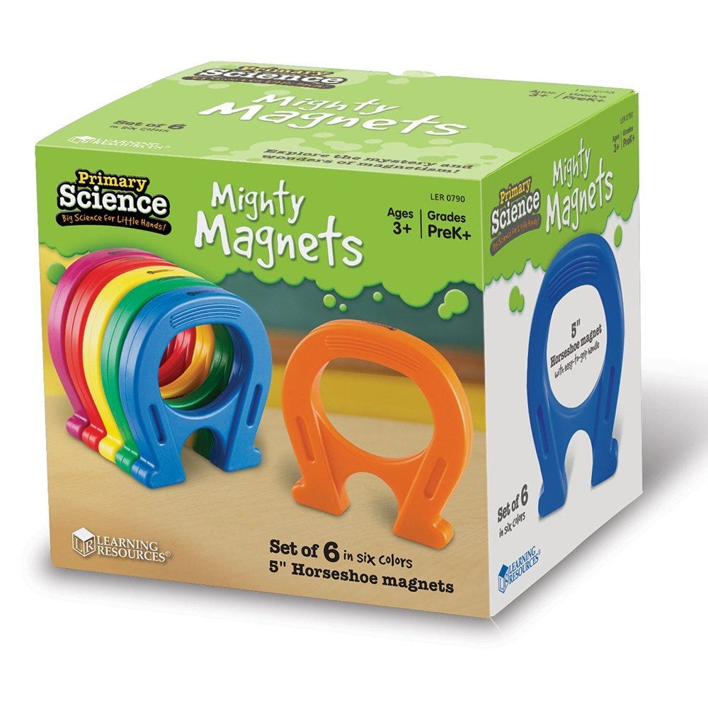 Aimants puissants Primary Science (6 pcs) - Jeux scientifiques - Boutique LeoLudo - Learning Resources