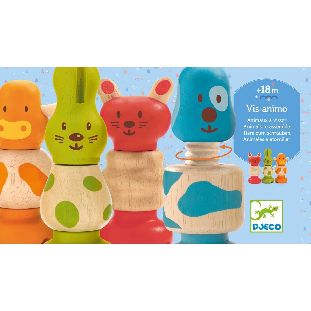 Animaux à visser Vis - Animo - Jeux d'assemblage - Boutique LeoLudo - Djeco