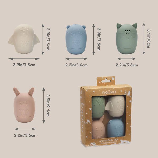Animaux gicleurs d'eau en silicone - Jouets de bain - Boutique LeoLudo - noüka