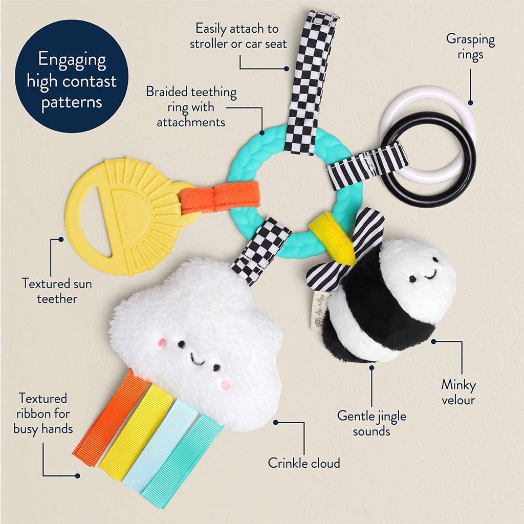 Anneau d’activités de dentition bébé – Bitzy Busy Ring™ - Jouets de dentition - Boutique LeoLudo - Itzy Ritzy Canada