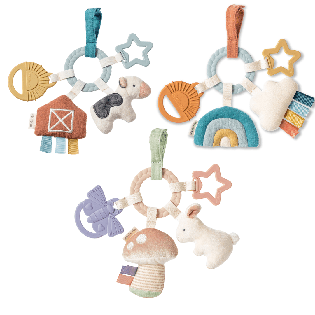 Anneau d’activités de dentition bébé – Bitzy Busy Ring™ - Jouets de dentition - Boutique LeoLudo - Itzy Ritzy Canada