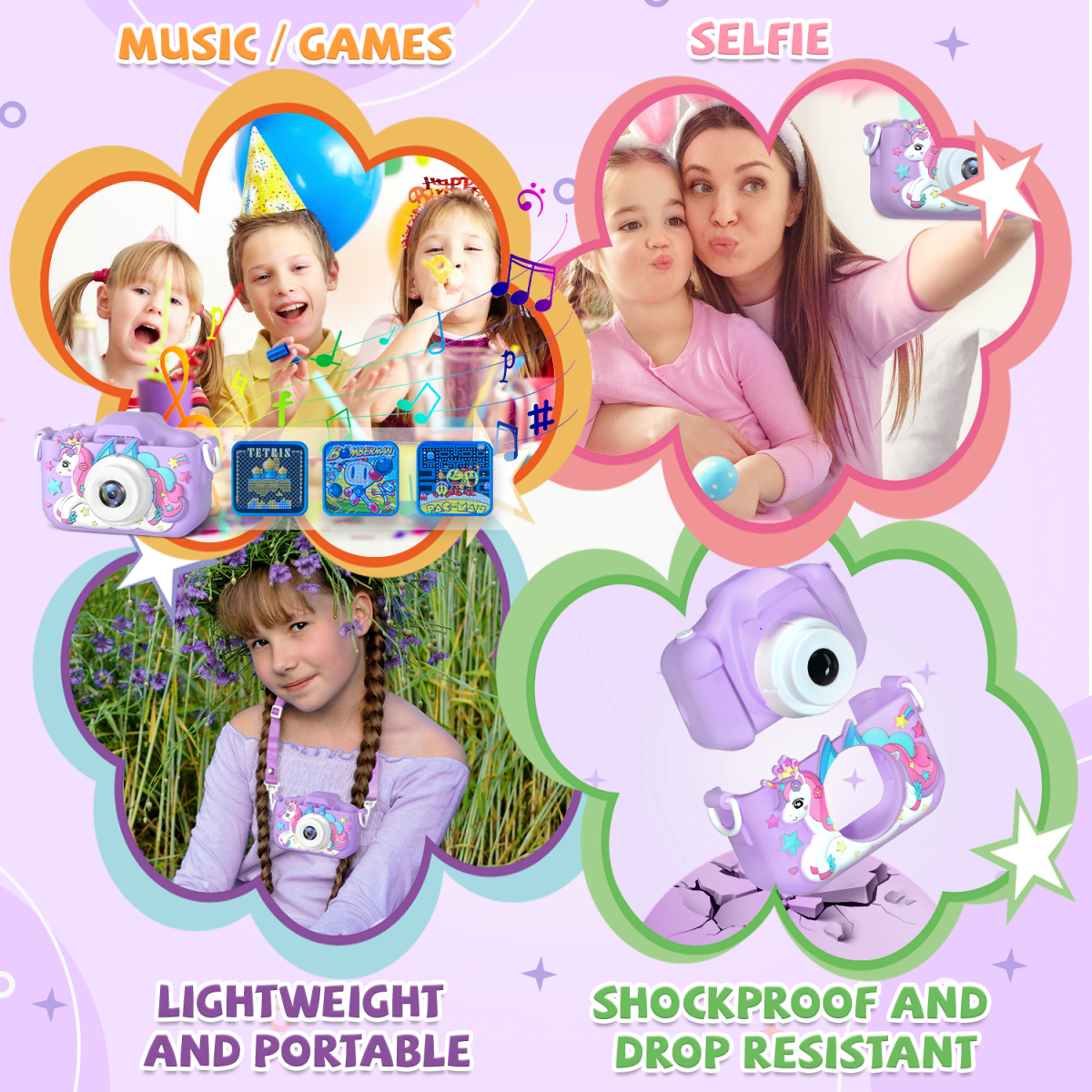 Appareil photo numérique pour enfants – Photos et vidéos -Jeux électroniques- Boutique LeoLudo-LeoLudo