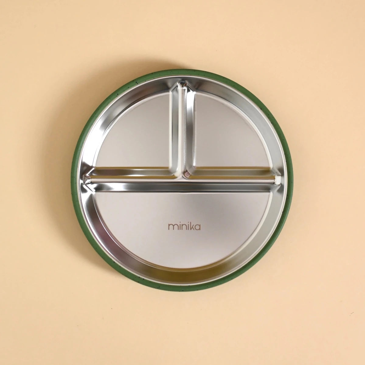 Assiette à compartiments en acier avec succion en silicone - Alimentation & repas - Boutique LeoLudo - Minika