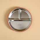 Assiette à compartiments en acier avec succion en silicone -Alimentation & repas- Boutique LeoLudo-Minika